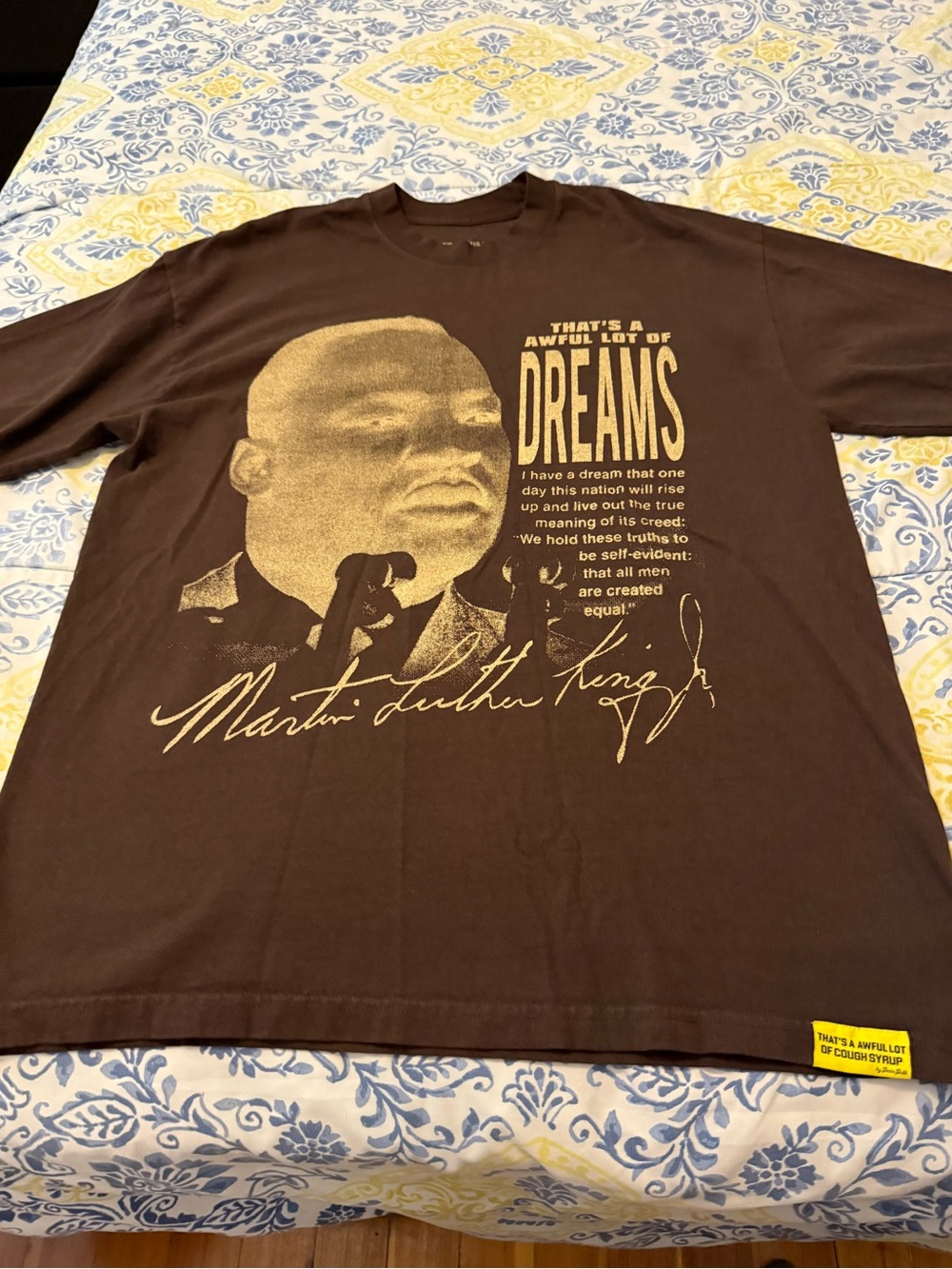 Lost Hills ALOC Martin Luther King Jr. Graphic Tee - Brown / Gold